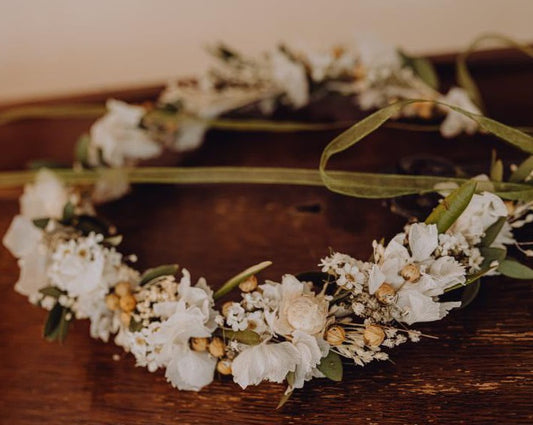 Couronnes de fleurs séchées à personnaliser
